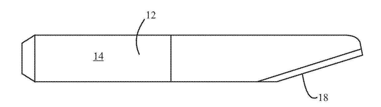 Monopolar electrosurgery blade and electrosurgery blade assembly