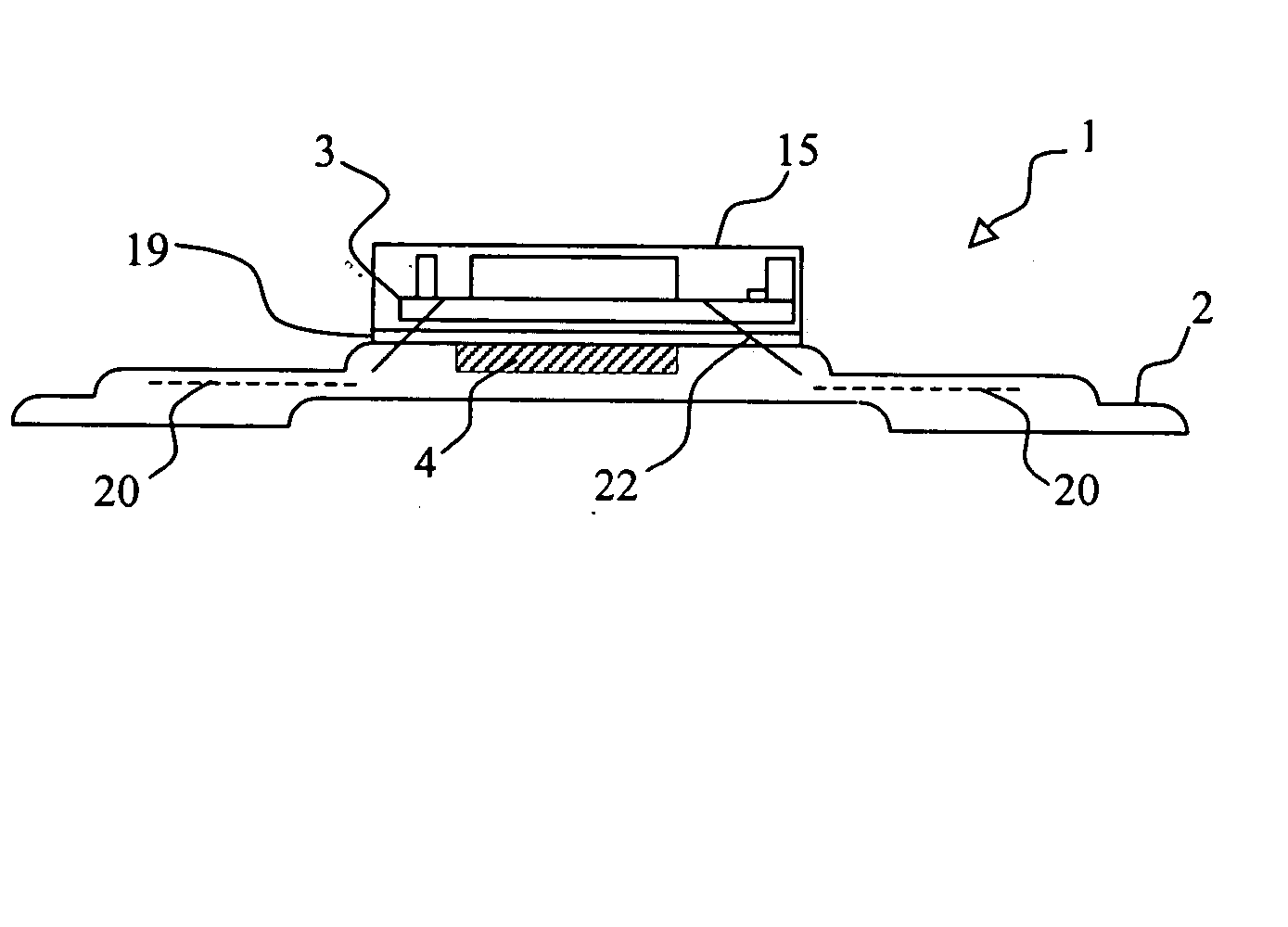 Post patch assembly for mounting devices in a tire interior