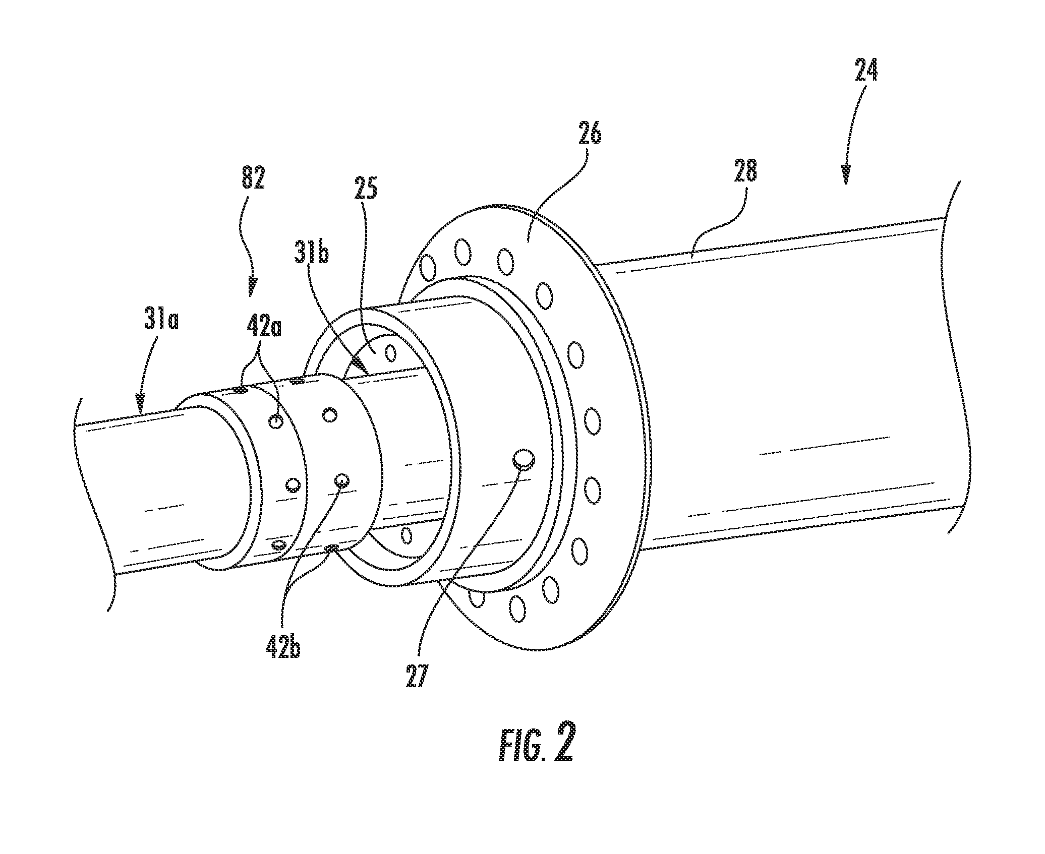 RF antenna assembly with dielectric isolator and related methods