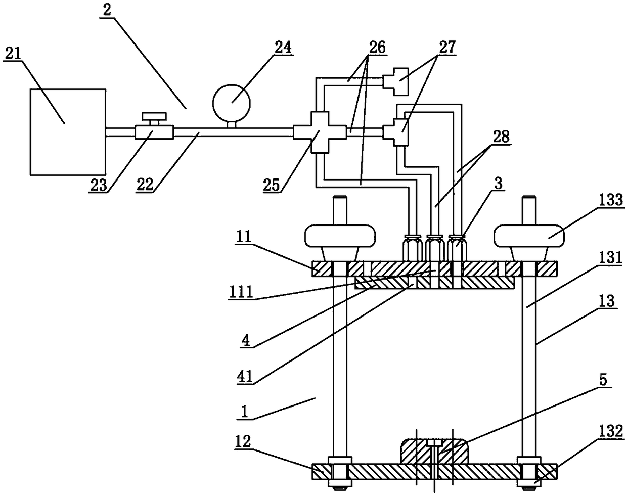 Water leakage detection device for diaphragm gas meter movement and leakage detection method