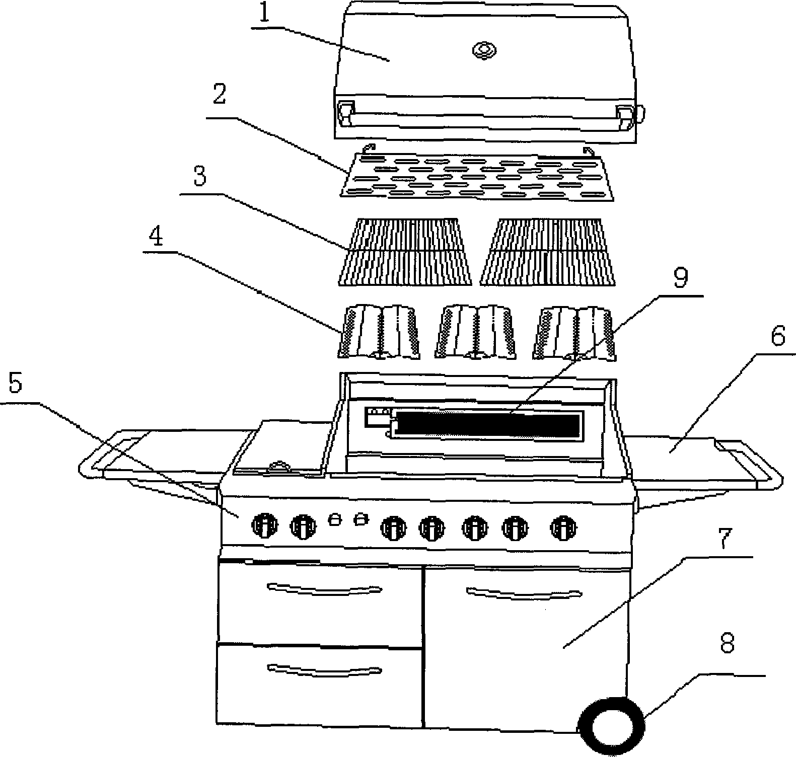 Novel gas-fired roasting oven
