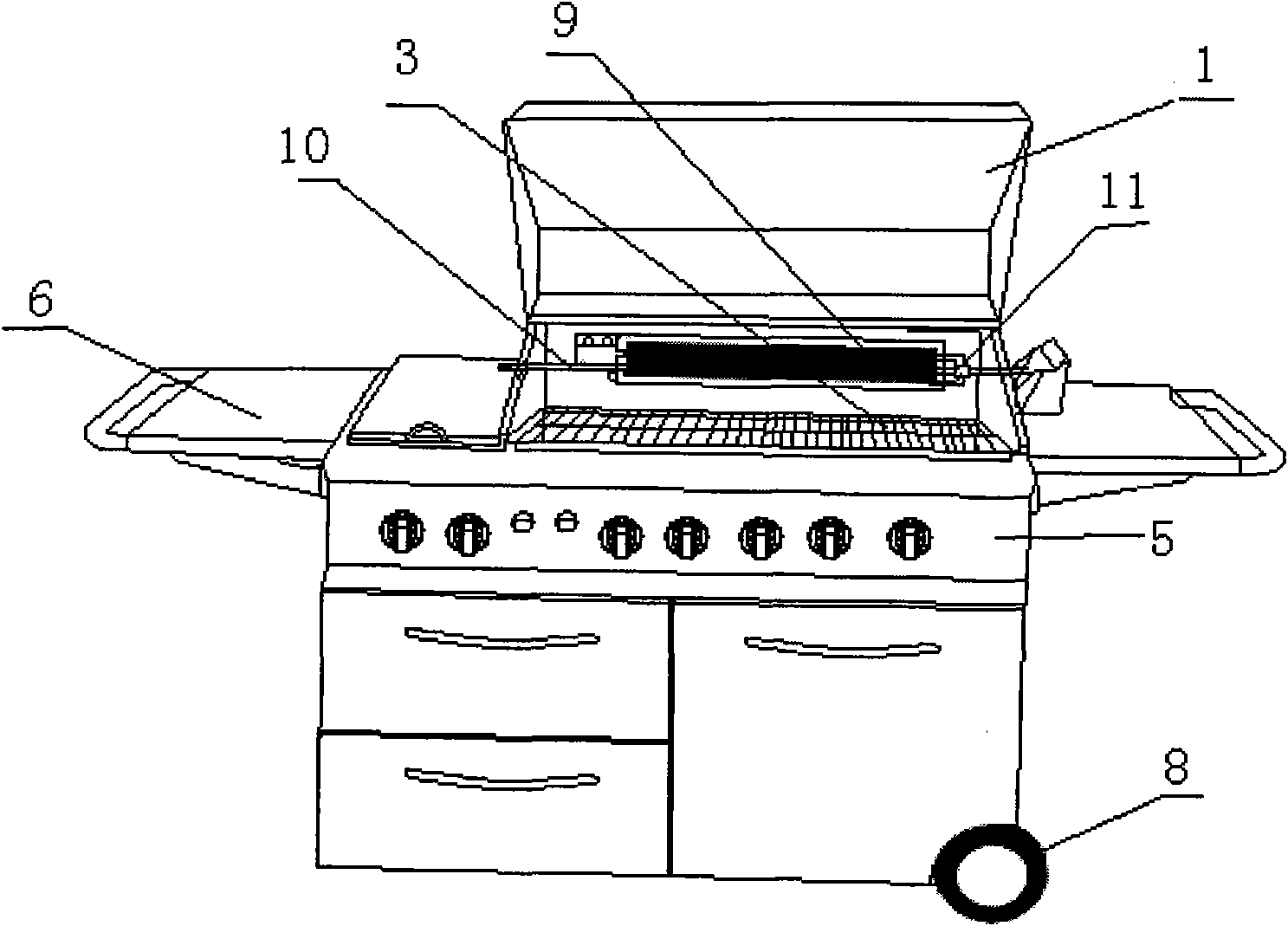 Novel gas-fired roasting oven