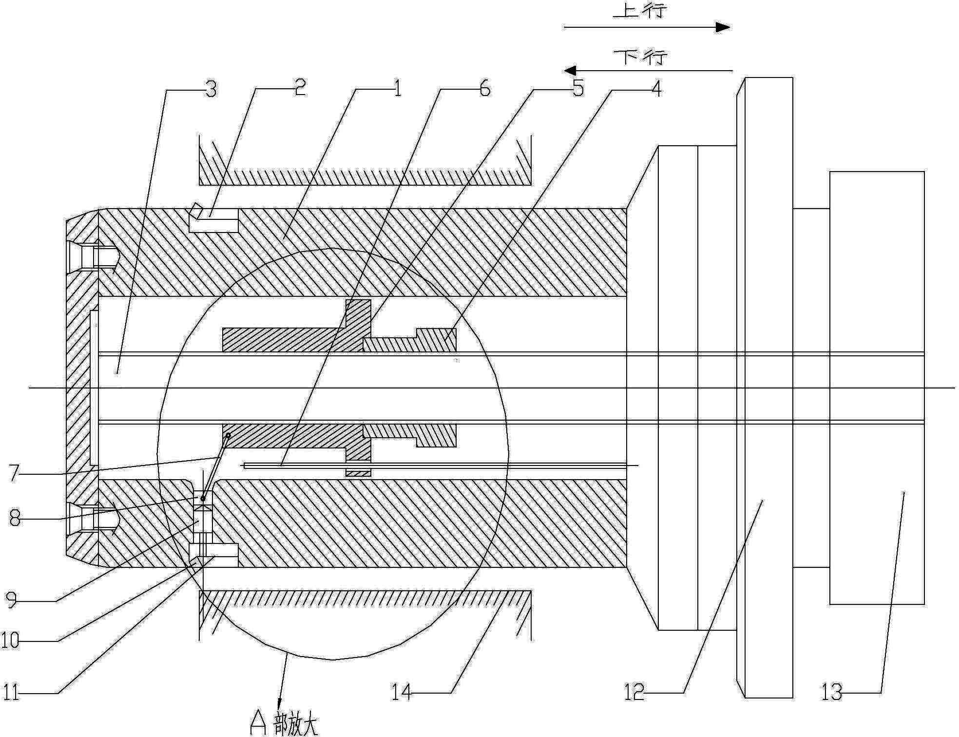 Boring cutter rod error compensating device with slide block structure