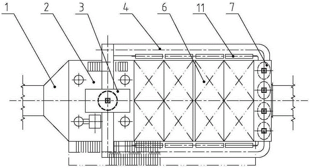 An electric bag combination shunt three-state dust collector