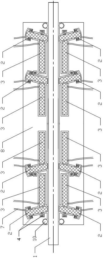 Radial and axial multi-vibrator ultrasonic linear motor and operating method thereof