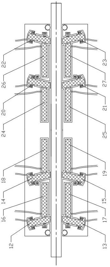 Radial and axial multi-vibrator ultrasonic linear motor and operating method thereof