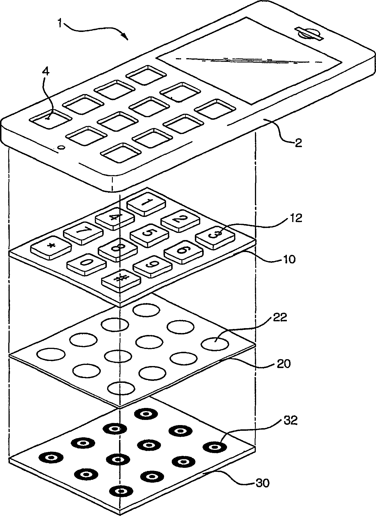 Button plate and personal portable device using a plastic sheet