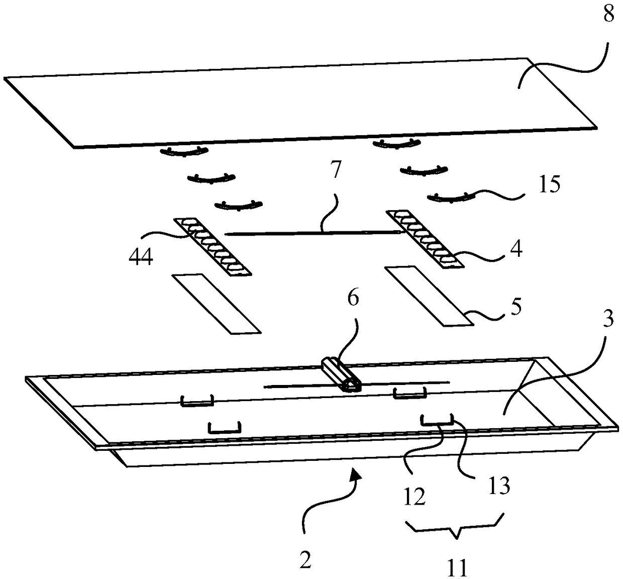 Light source panel mounting component and lighting lamp