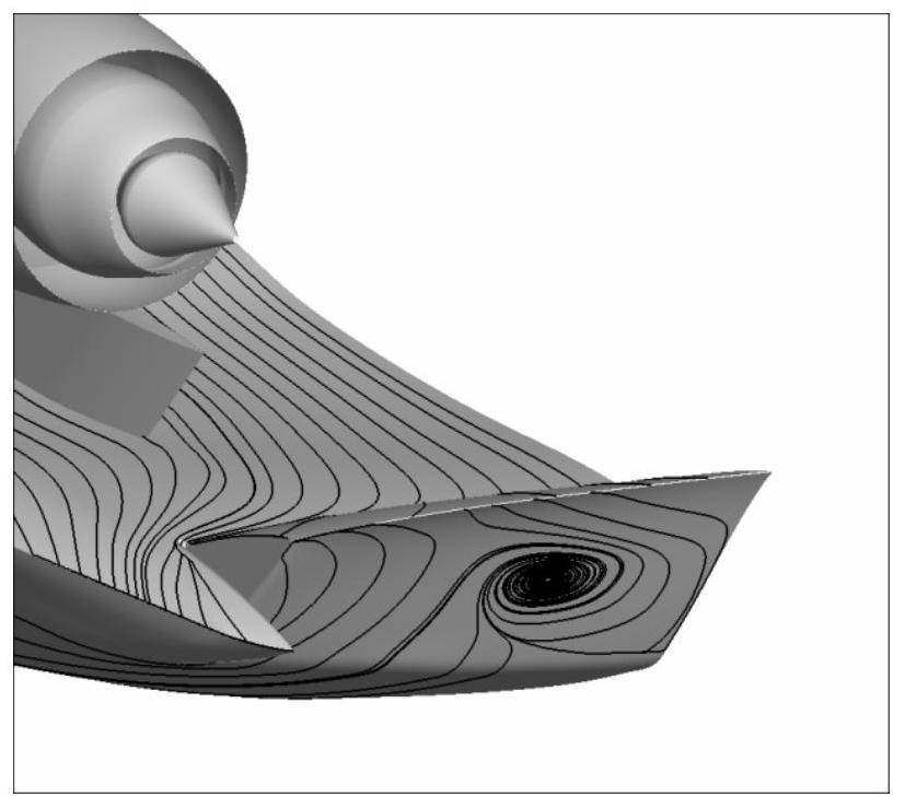 Jet rudder surface of a wing-body fusion aircraft