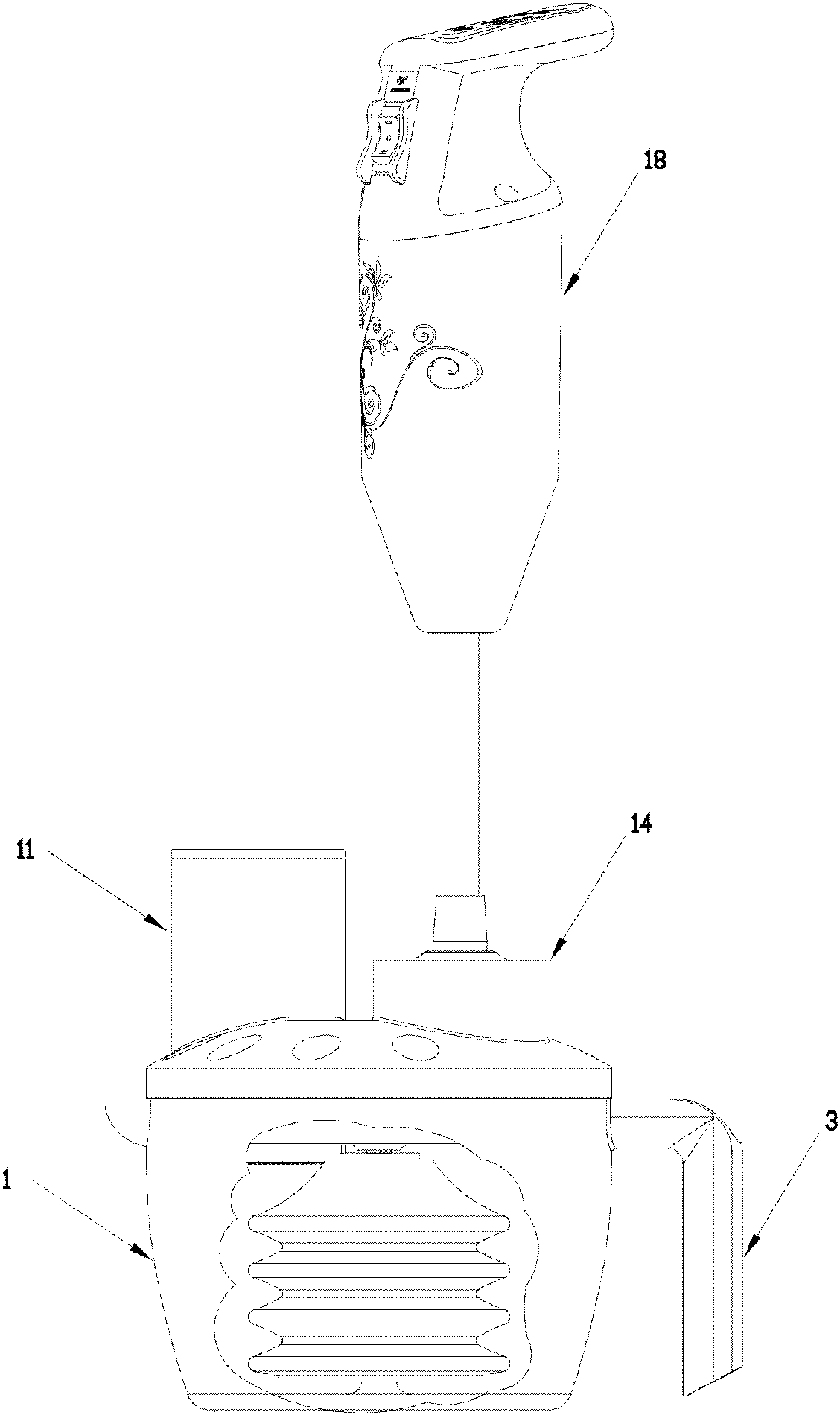 Combined rotary garlic-peeling device