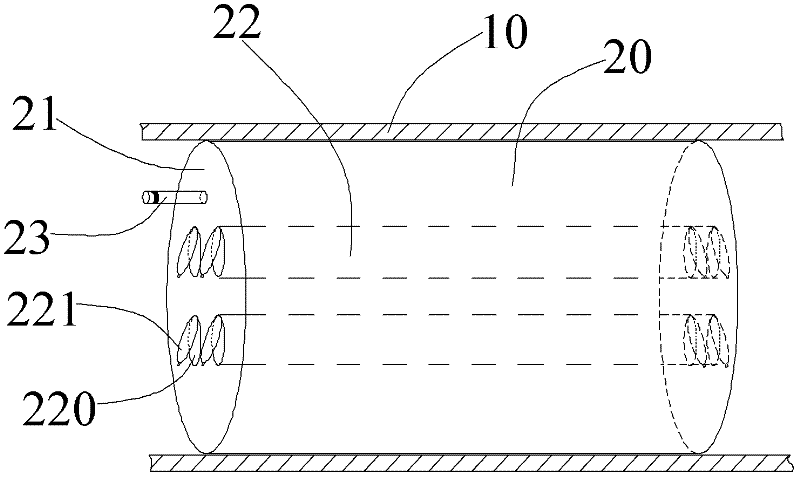 Cable pipeline construction method and air bag applied in the method