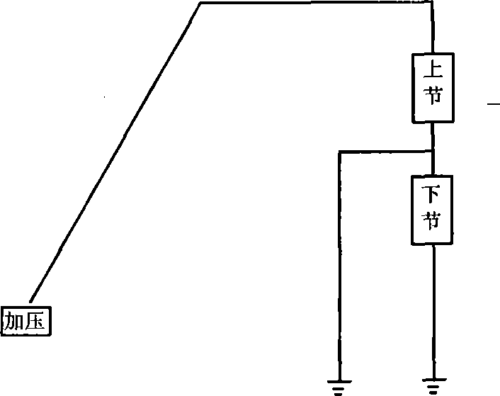 Double-segment zinc oxide lightning arrester insulation status testing method