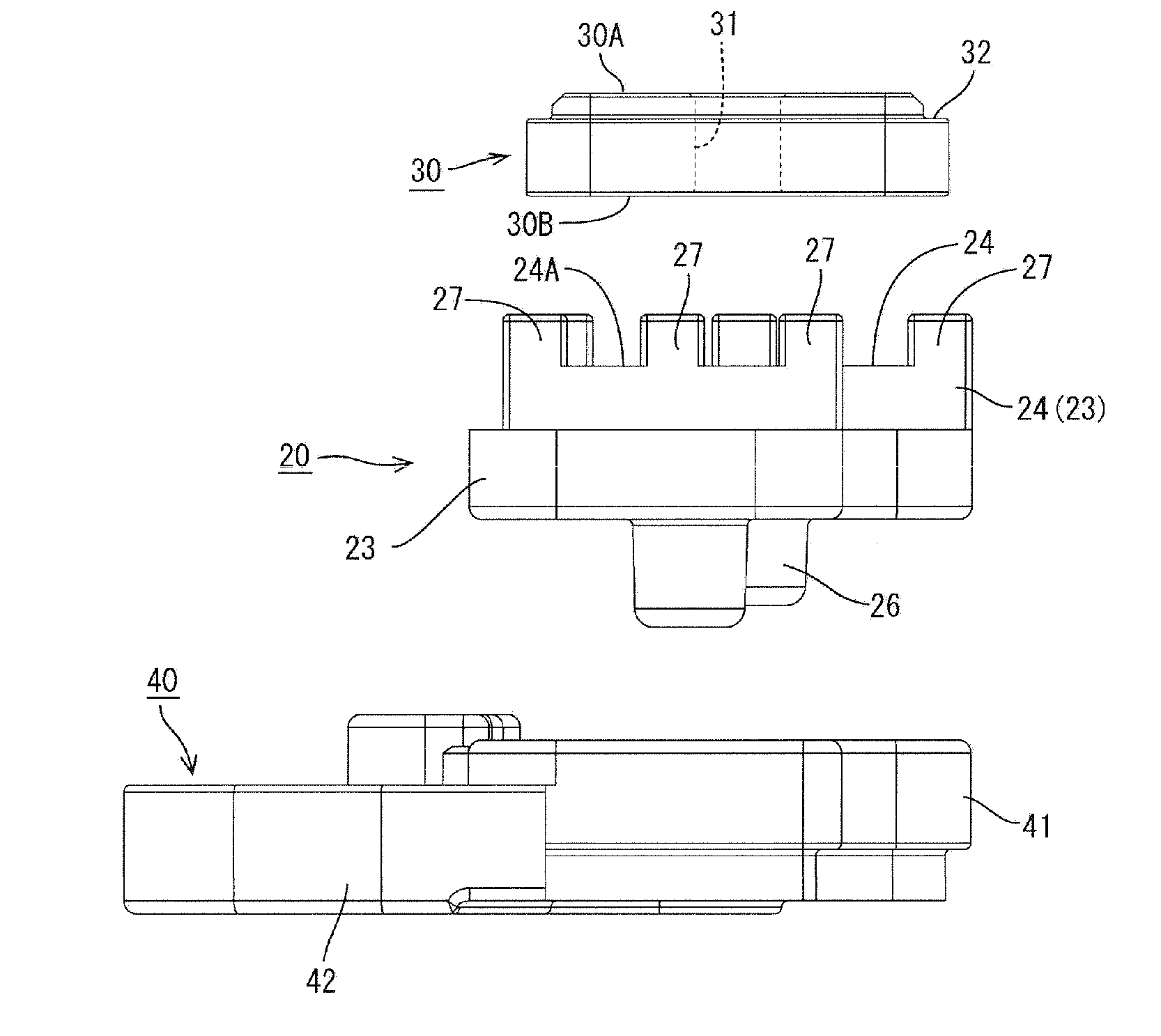 Terminal block and method of molding it