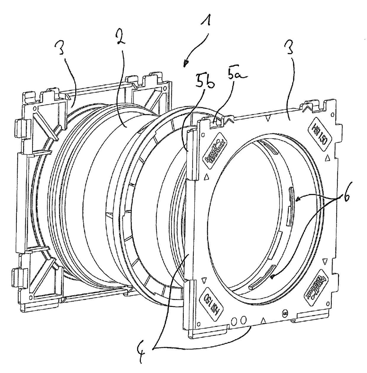 Use of a feed-through for installation in a wall or floor element