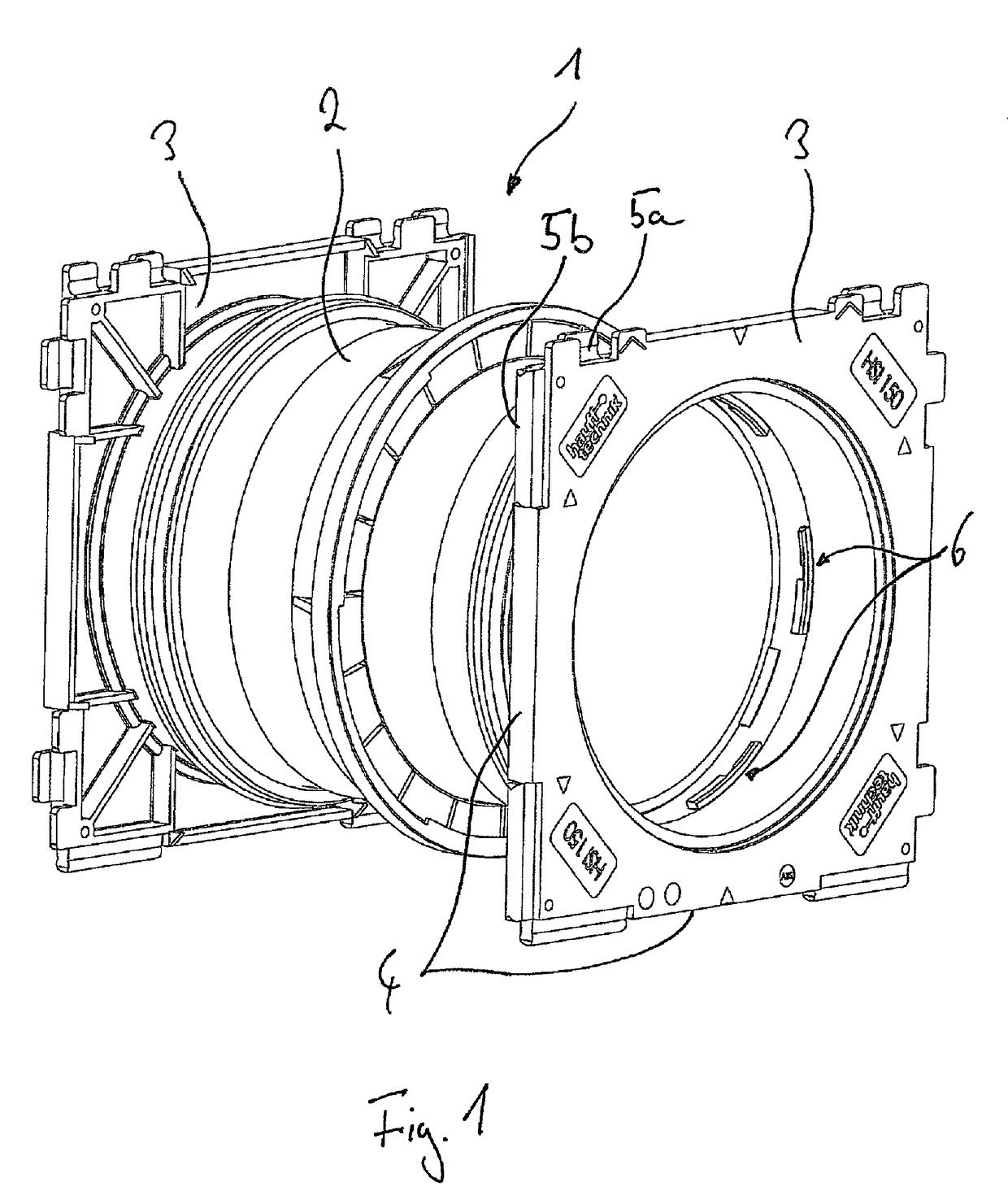 Use of a feed-through for installation in a wall or floor element