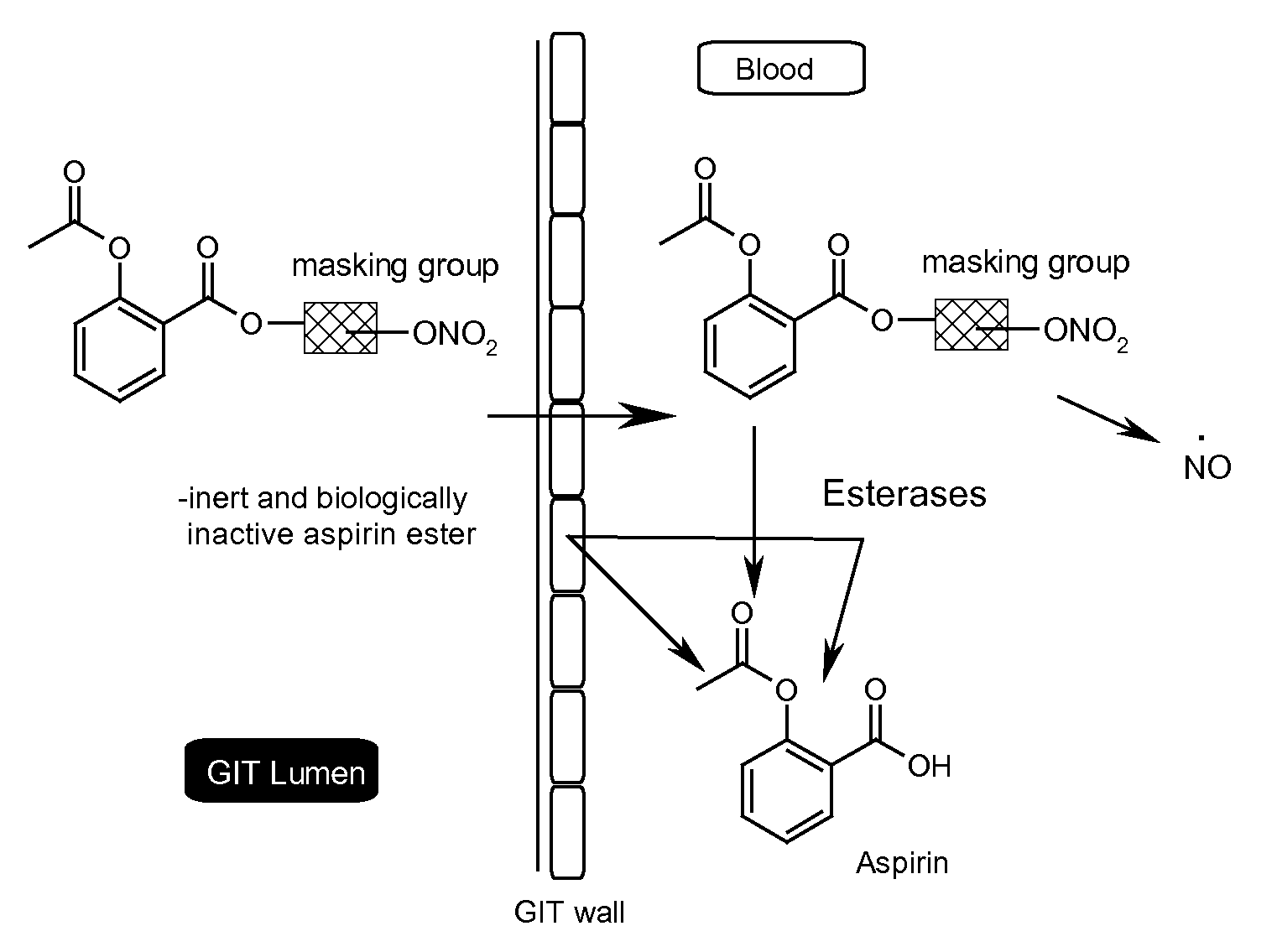 Efficient aspirin prodrugs