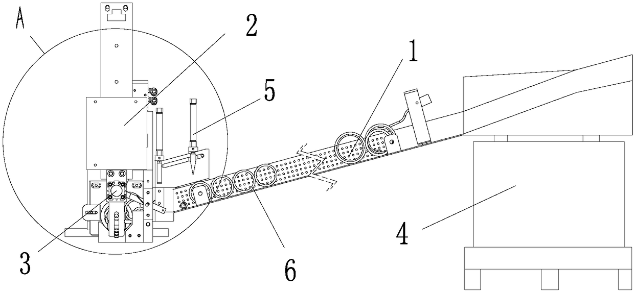 Automatic feeding device for annular blanks