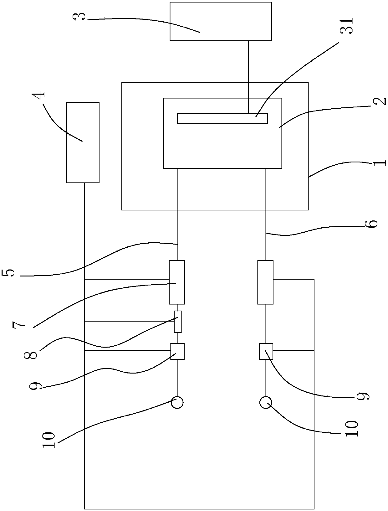 Metering and cold charging device of cold charging constant-temperature box