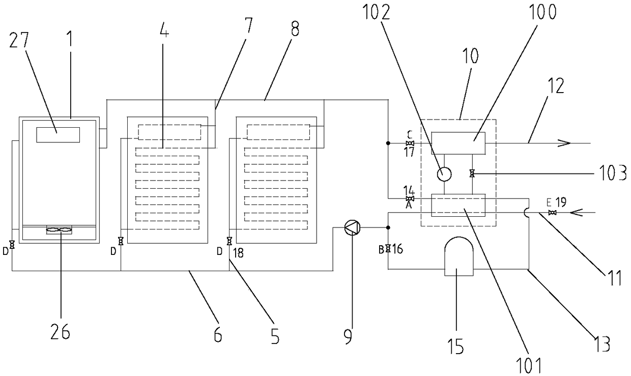 Equipment cabinet liquid cooling system