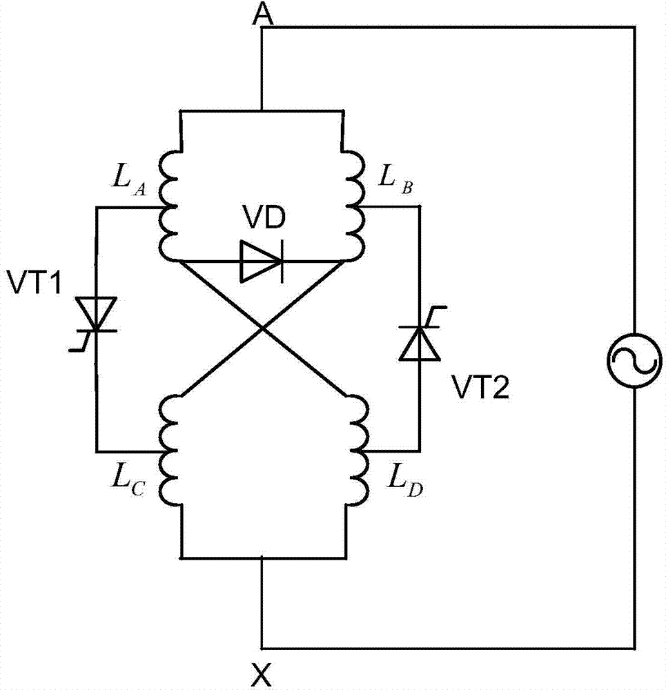 Voltage sag generating device based on magnetic controllable reactor (MCR)