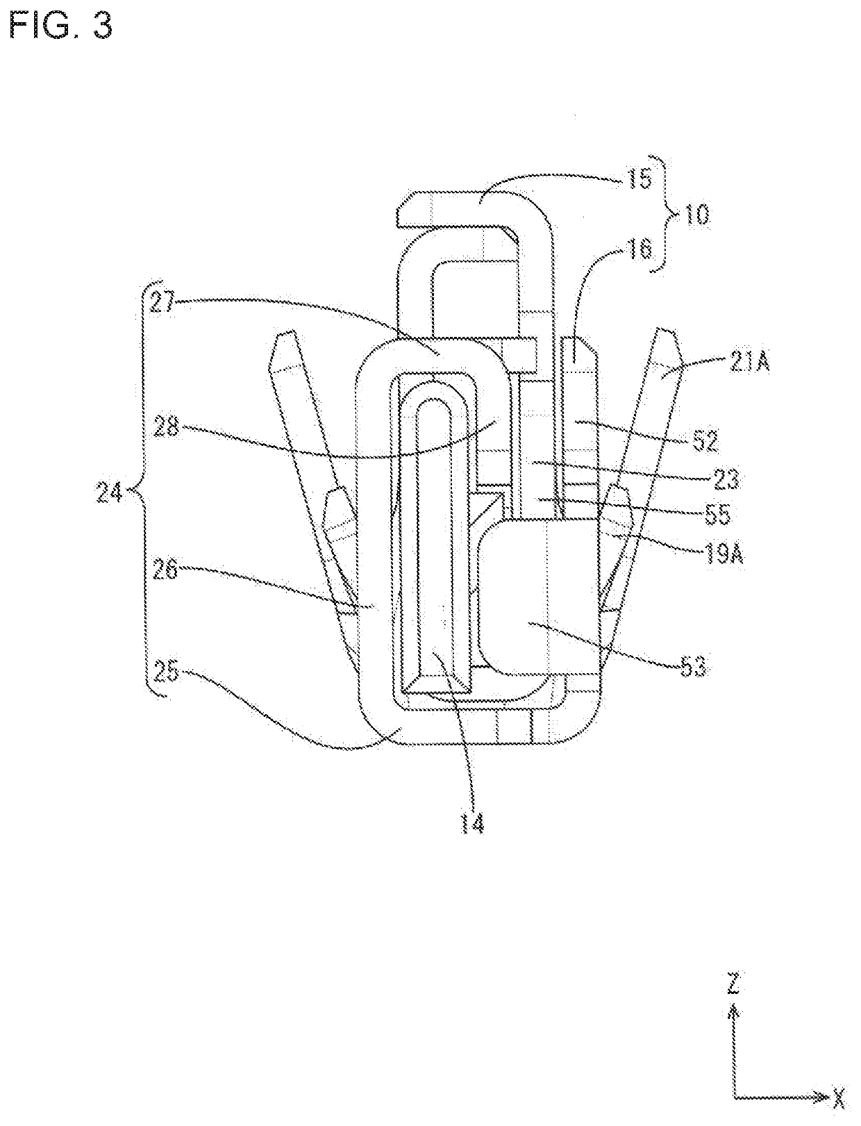 Male terminal, male connector, jig and method for assembling male connector