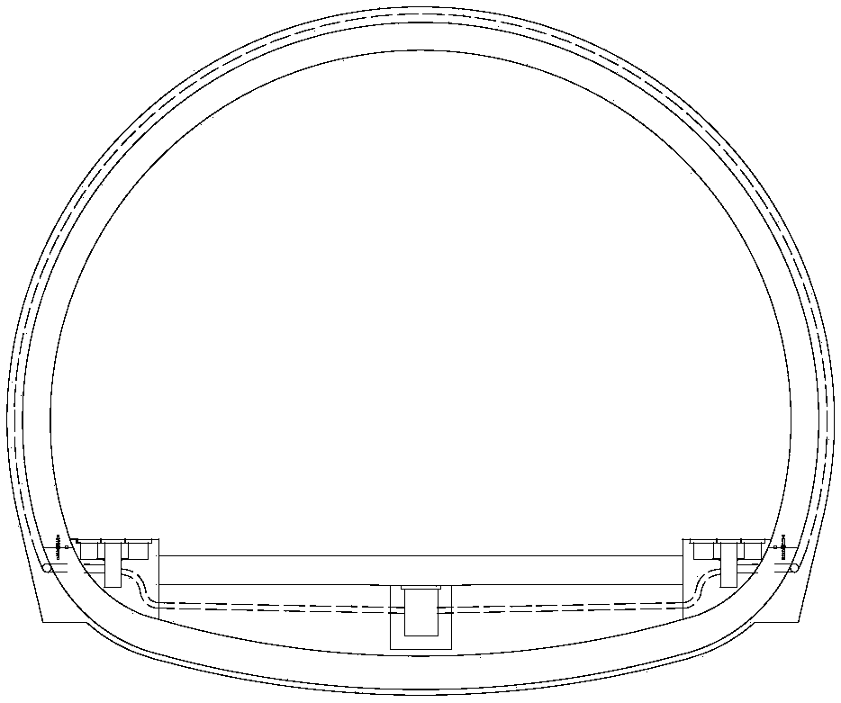 Composite arch tunnel lining structure with water-repellent function