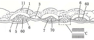 Automobile left rear door inner decorative sheet assembly with negative ion partitioned decorative sheet