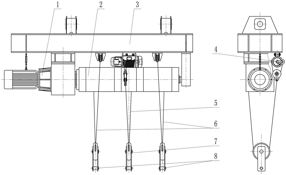 Multi-multiplying-power lifting mechanism of mechanical decontamination slusher