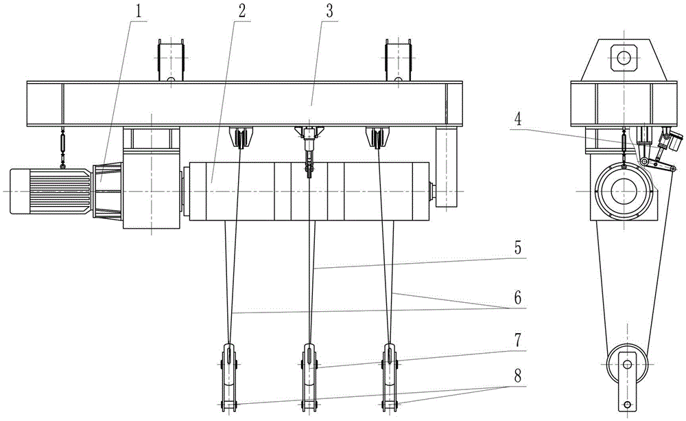 Multi-multiplying-power lifting mechanism of mechanical decontamination slusher