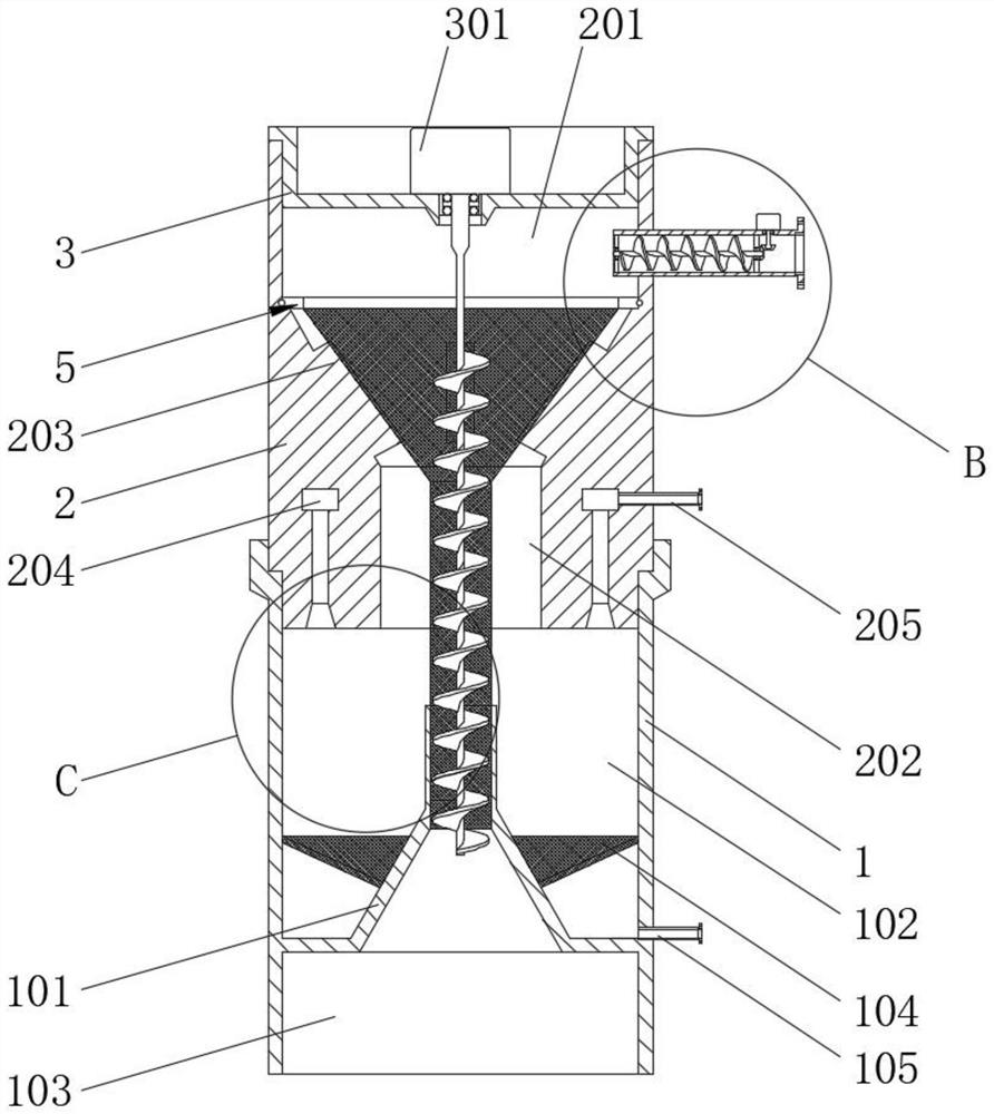 Desanding device for shale gas exploitation