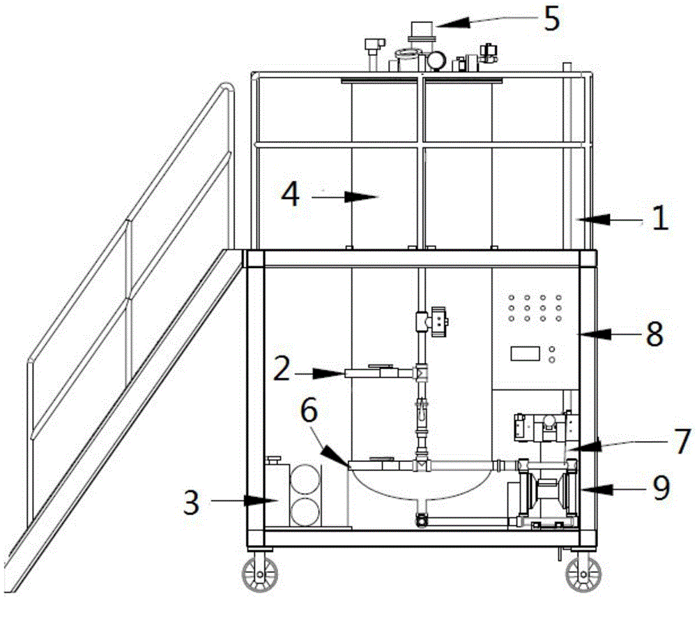 Defoaming device of single-component liquid resin and defoaming method