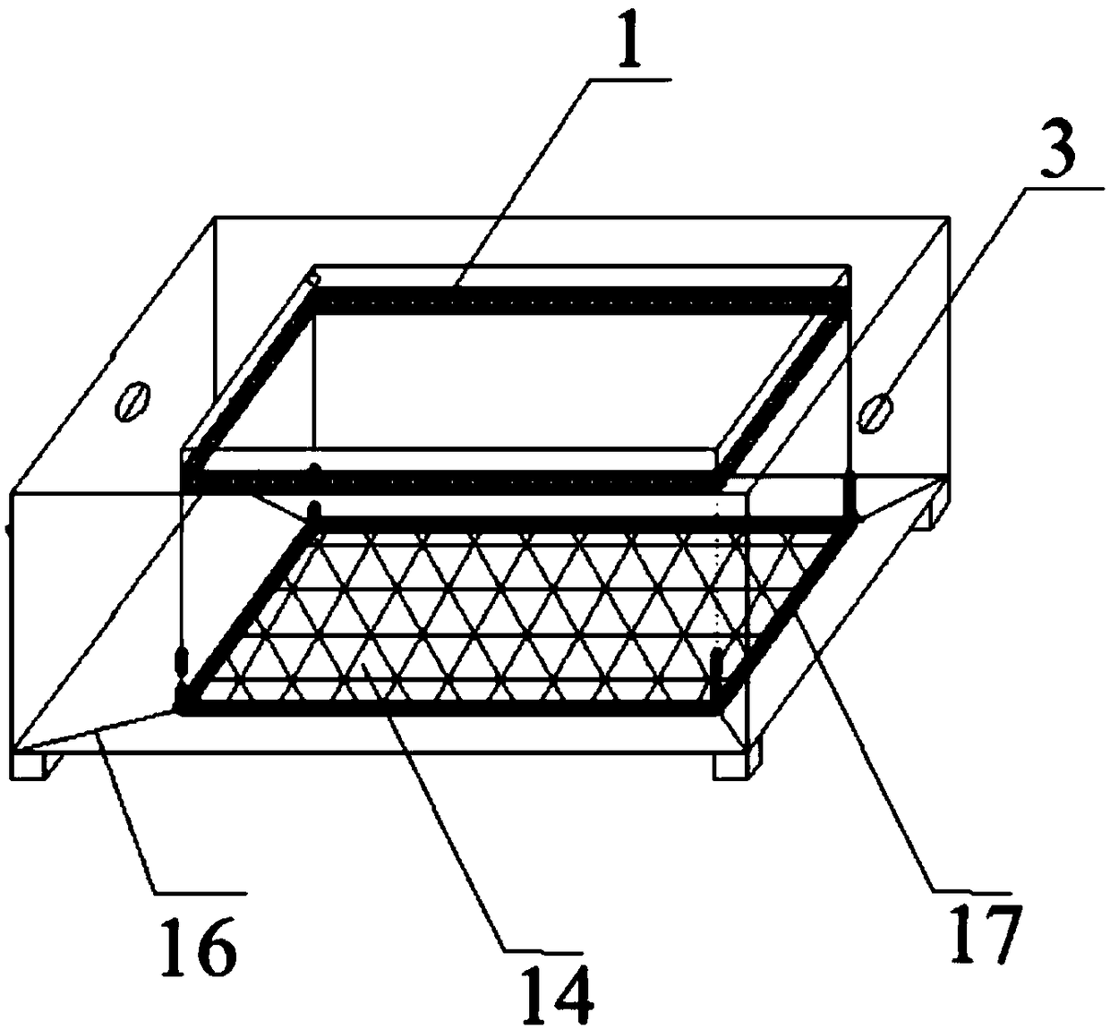 Drawer type rain garden typical greening box and using method thereof