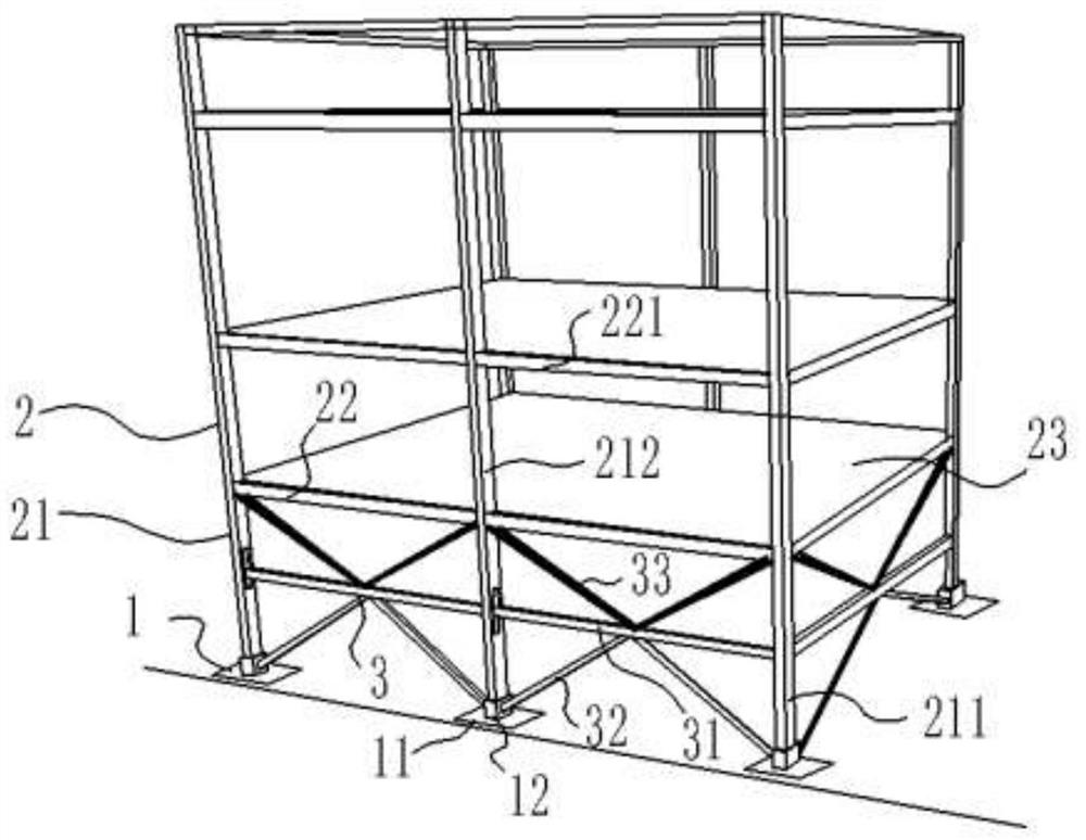 Three-dimensional anti-seismic steel structure factory building structure