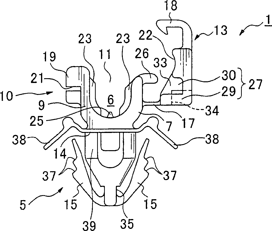 Clamp for slender object such as a cable