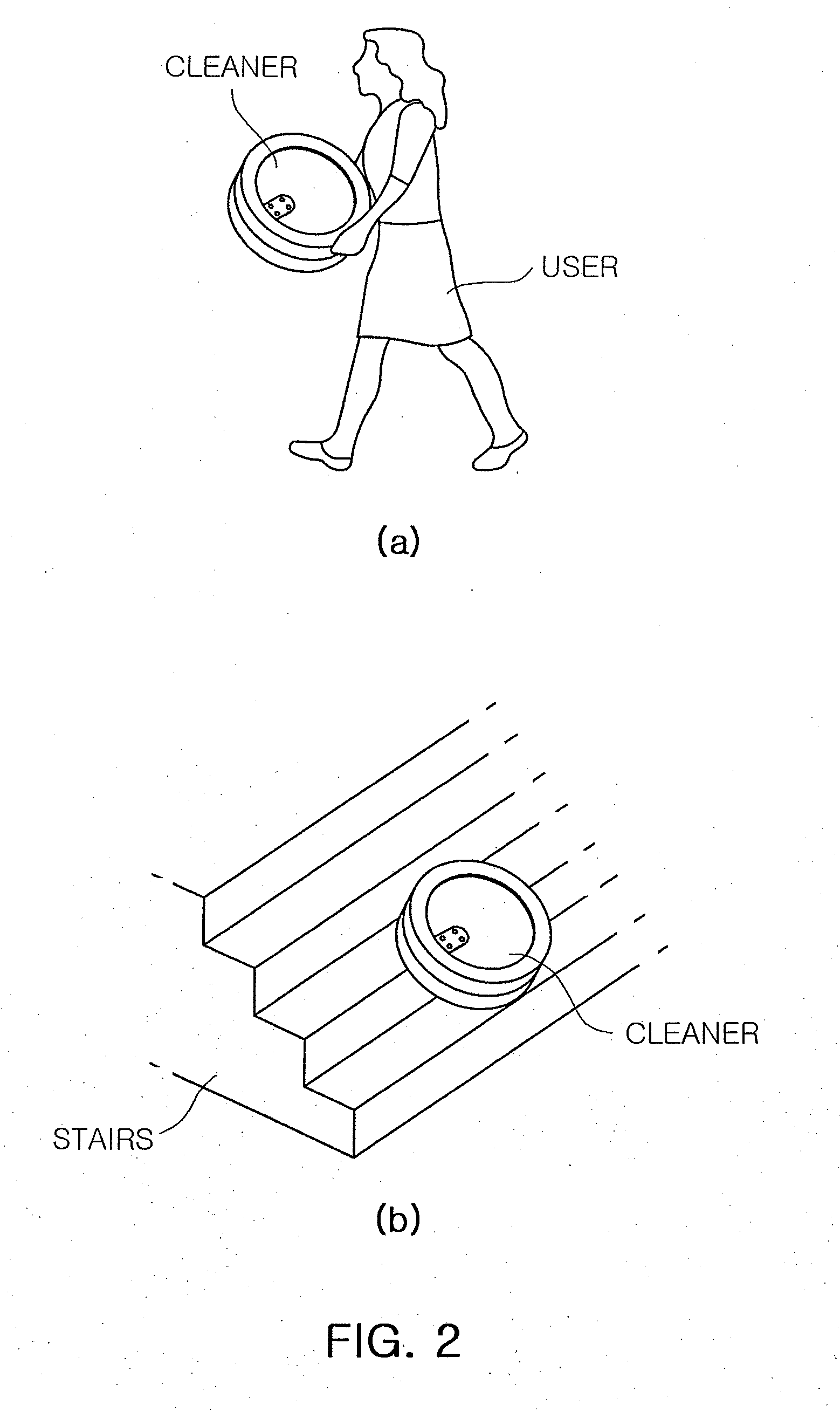 Tilt detectable automatically-operating cleaner and method of controlling the same