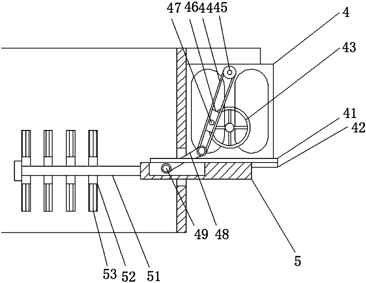 Seed mixing device for dust removal and prevention of seed damage