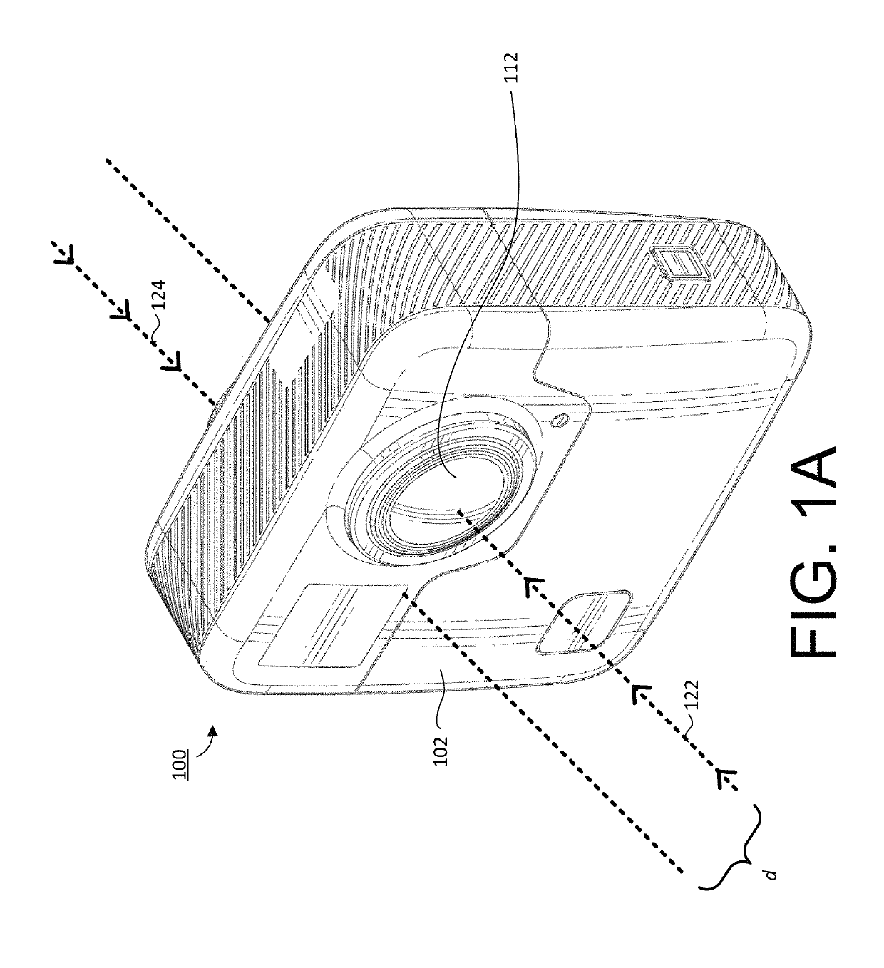 Underwater housing with offset domes for dual lens spherical camera