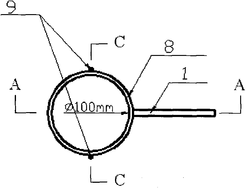 Quick measuring device for concrete slump and usage method