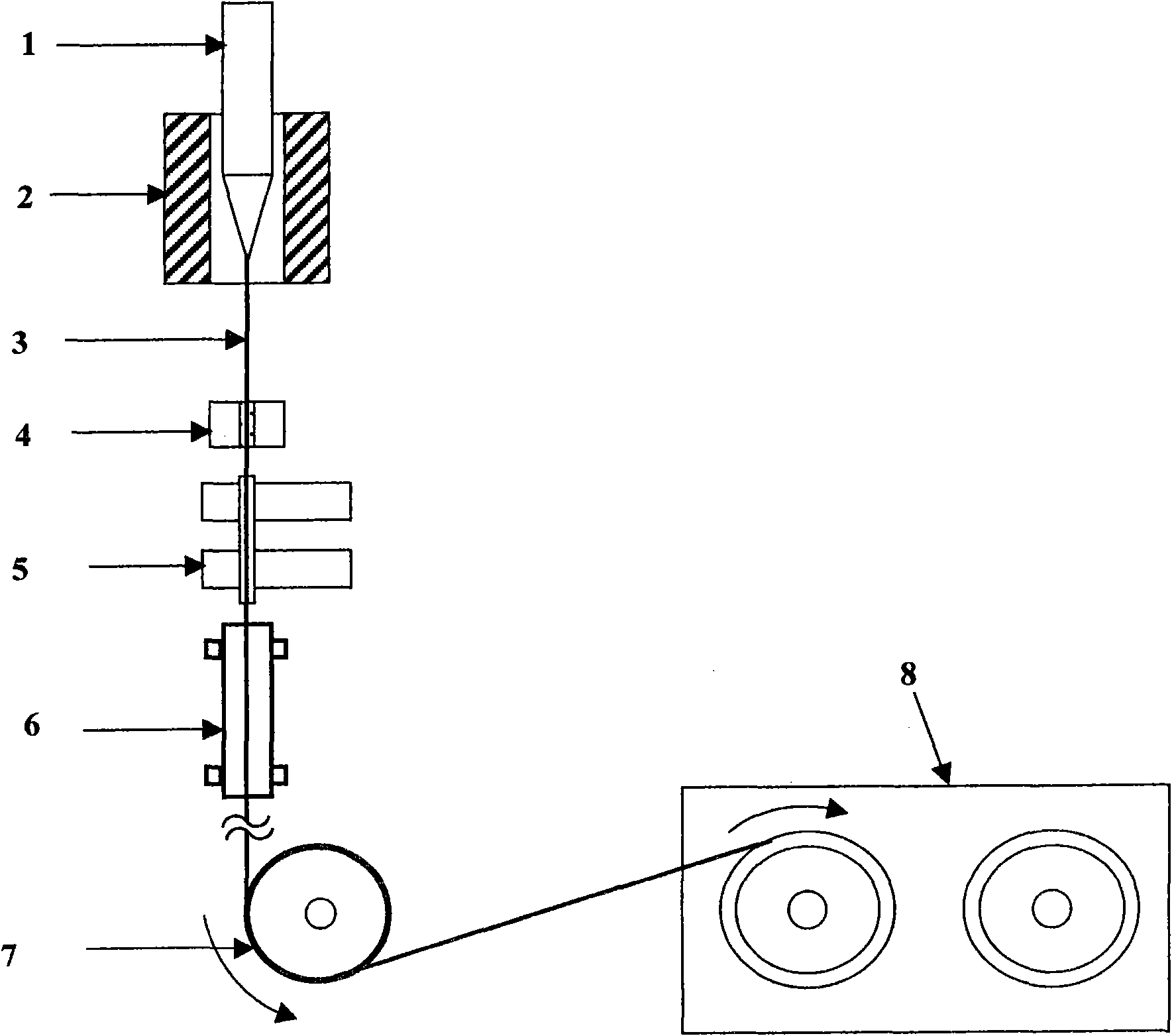 Method and device for removing coating solidifying volatile material in optical fibre drawing process