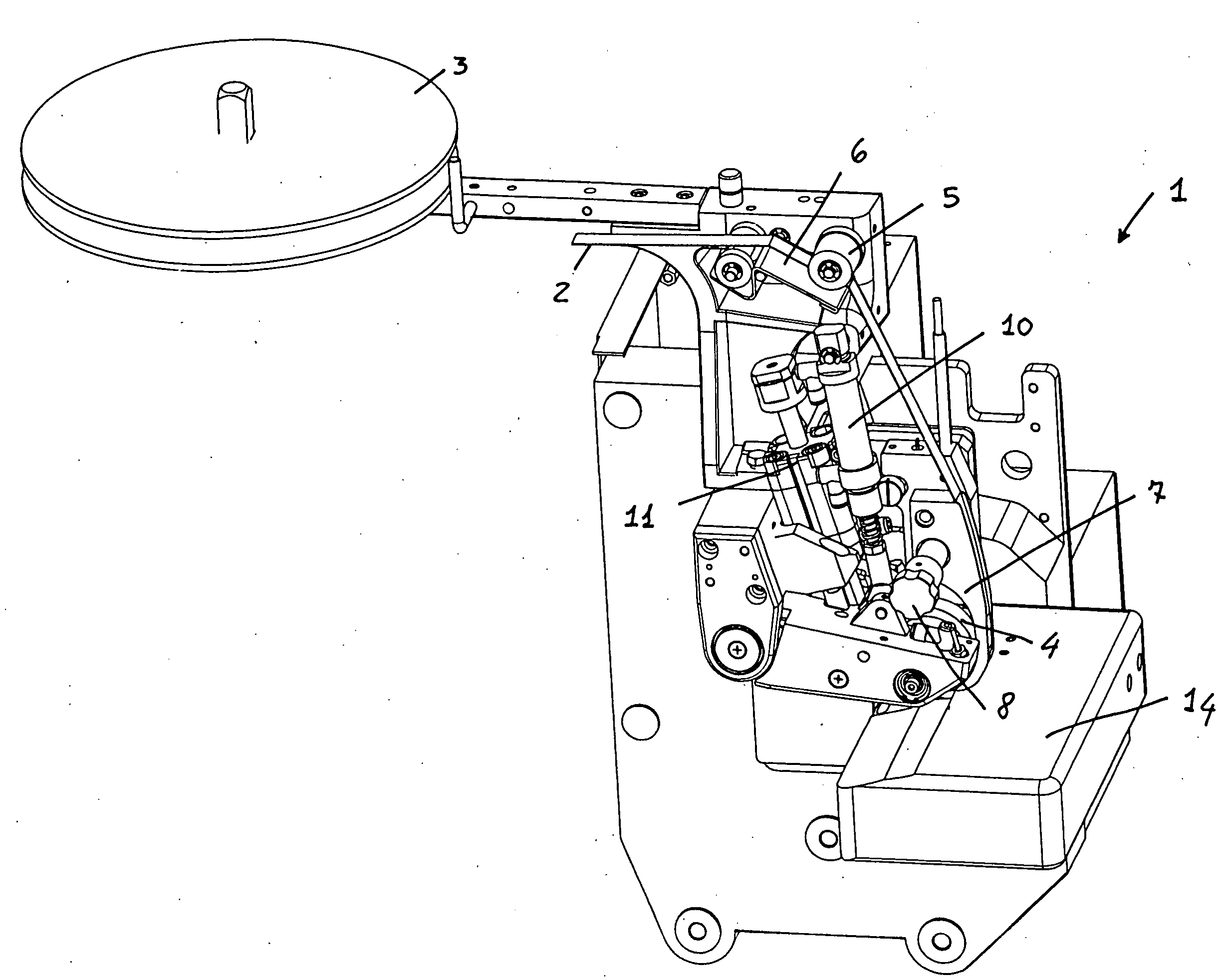 Adhesive applying apparatus for applying an adhesive compound on fabric material