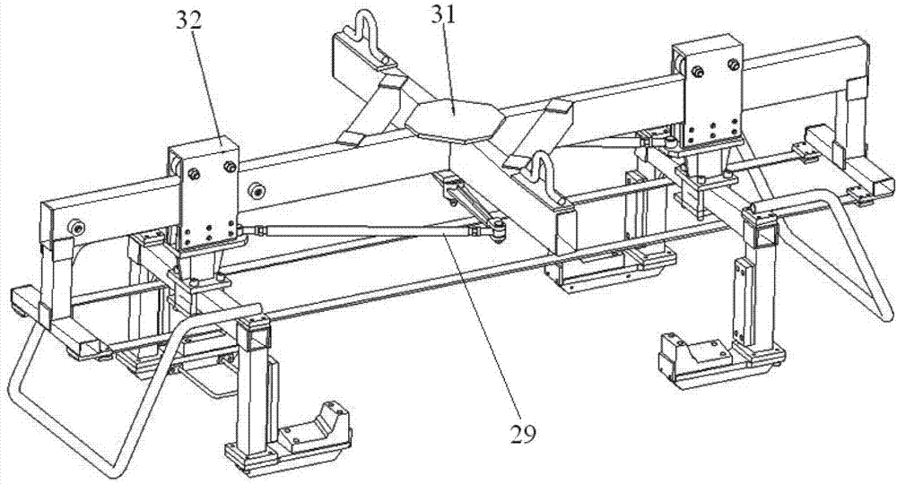 Automobile white body sling structure