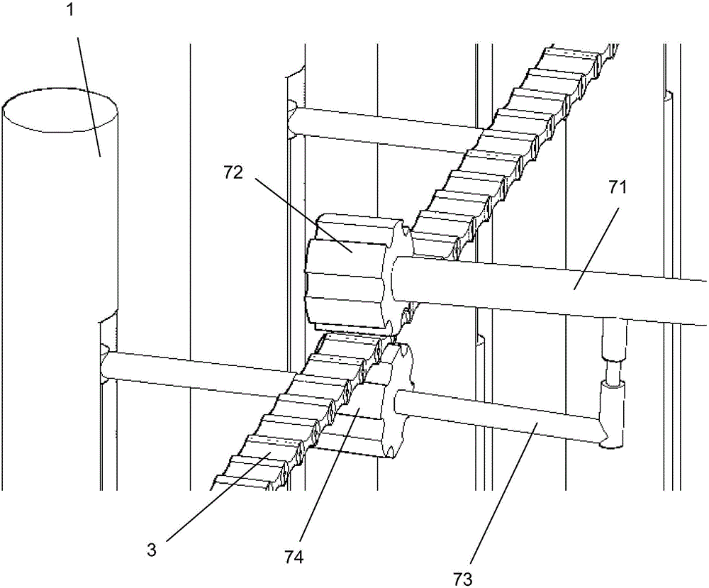 Chained suspension rail overwater conveying device and conveying method thereof