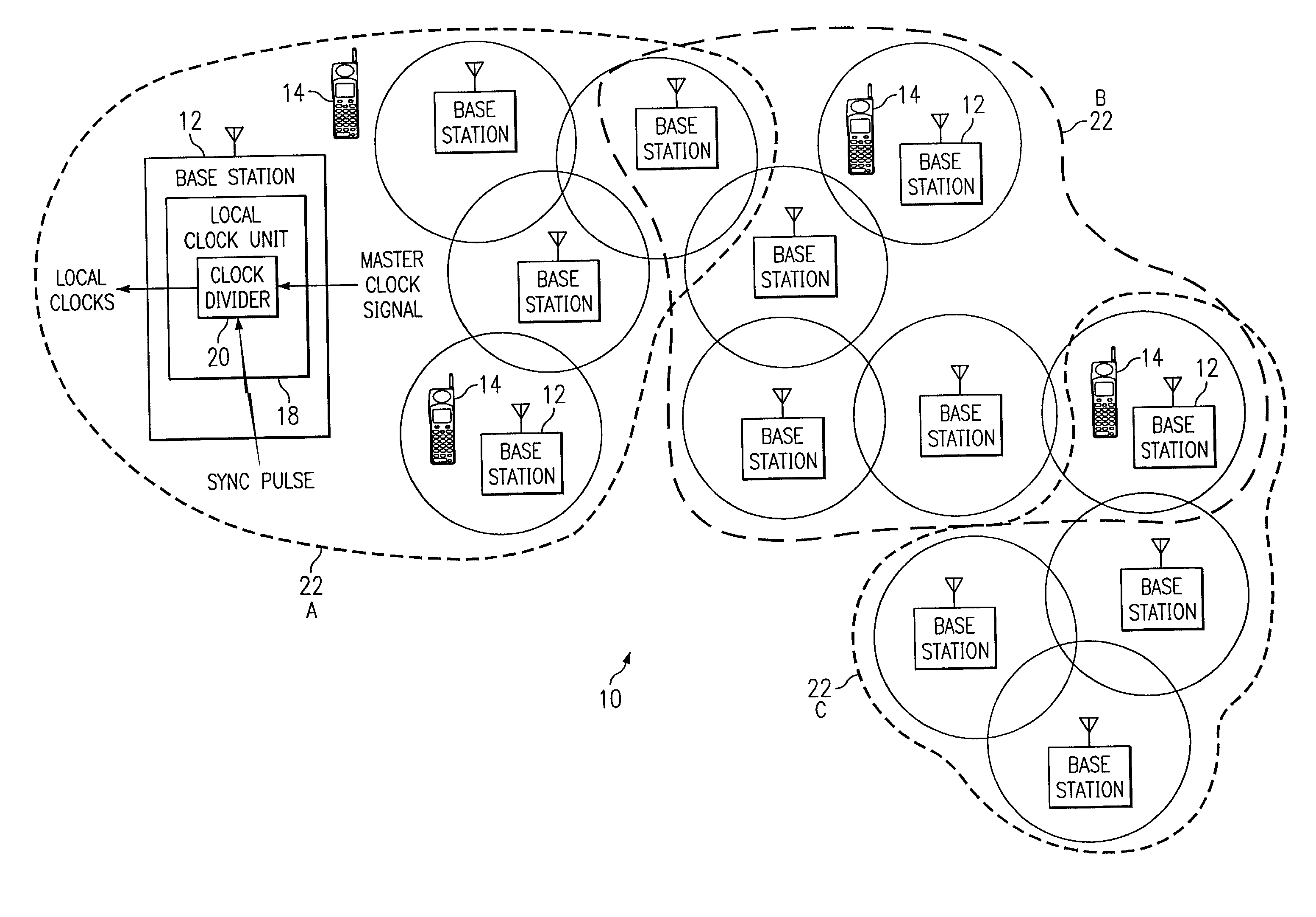 System and method for synchronizing clock dividers in a wireless network