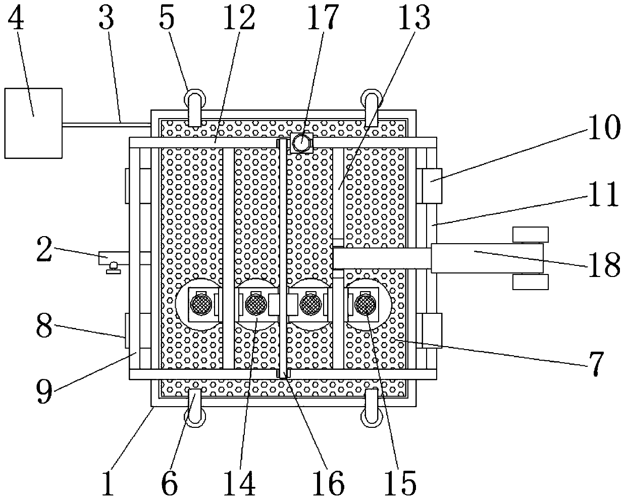 Rapid artificially-woven carpet cleaning device capable of avoiding damage to carpets