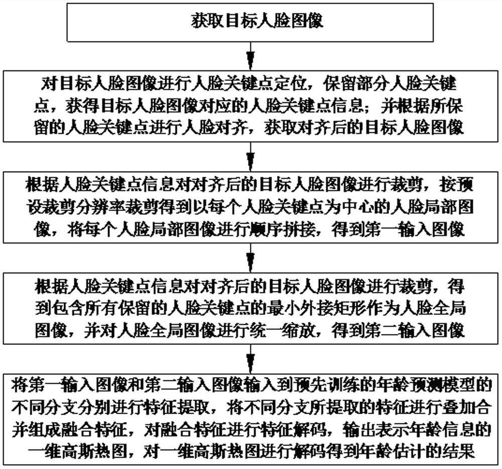 Age estimation method based on mixed features, electronic equipment and storage medium