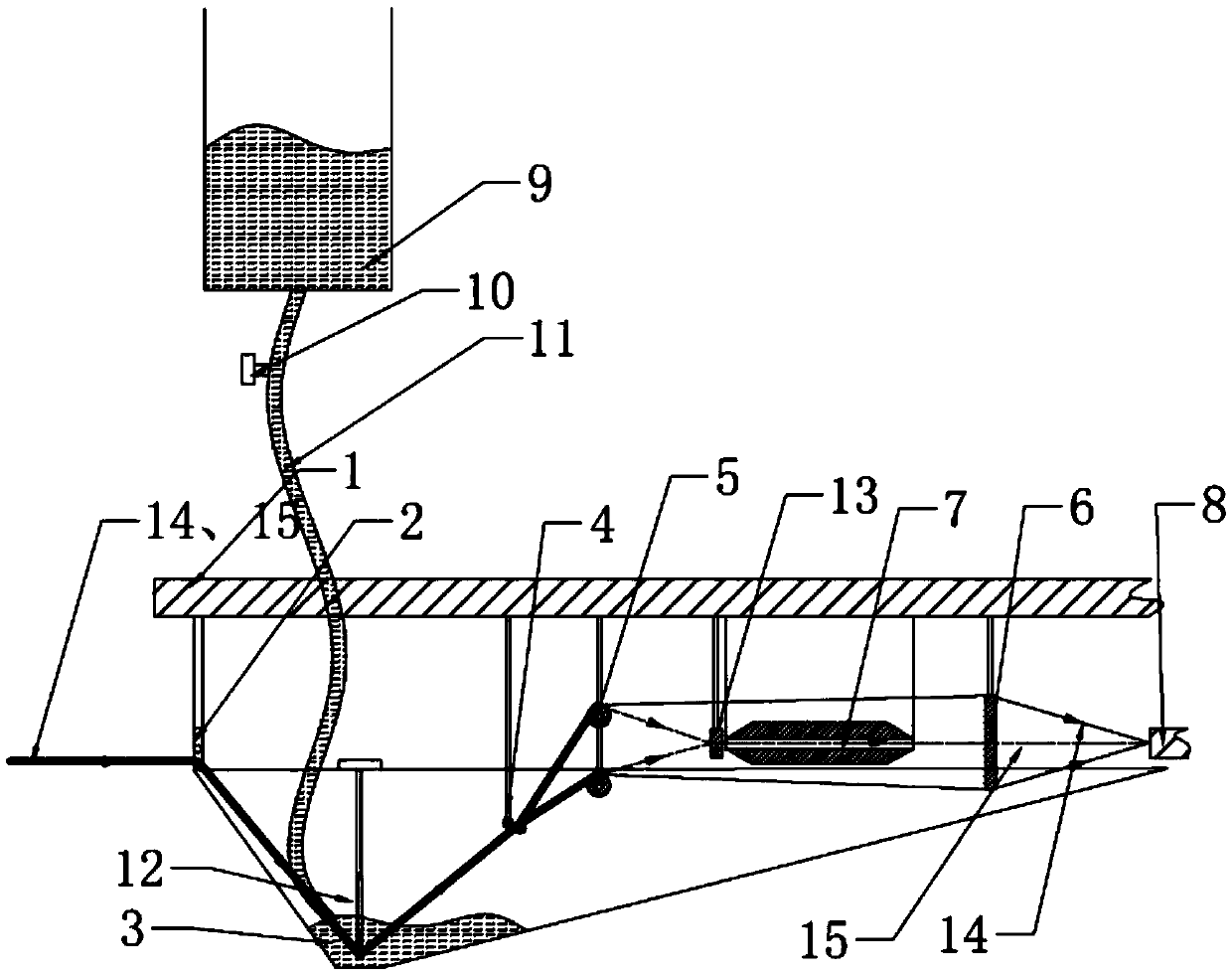 Gum dipping technology and special gum dipping device for quick pultrusion of composite core