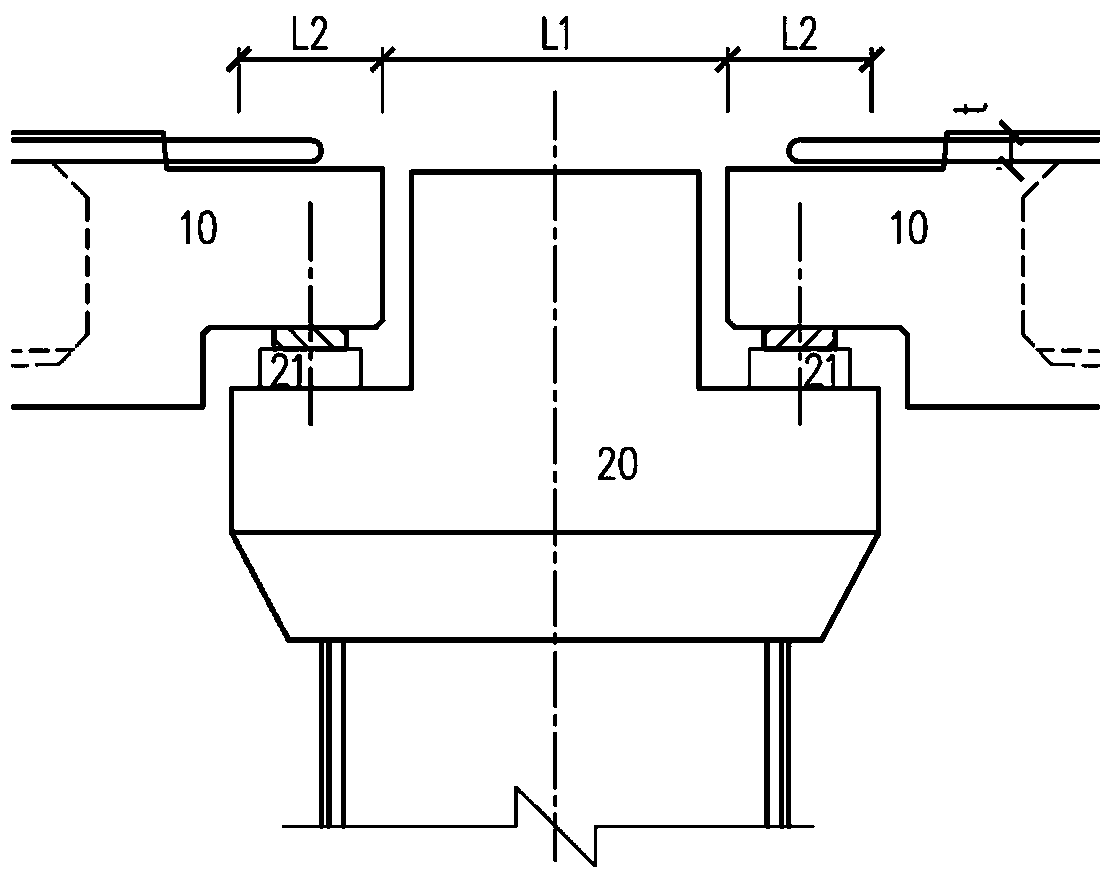 Simply supported beam bridge deck plate continuous structure and construction method thereof