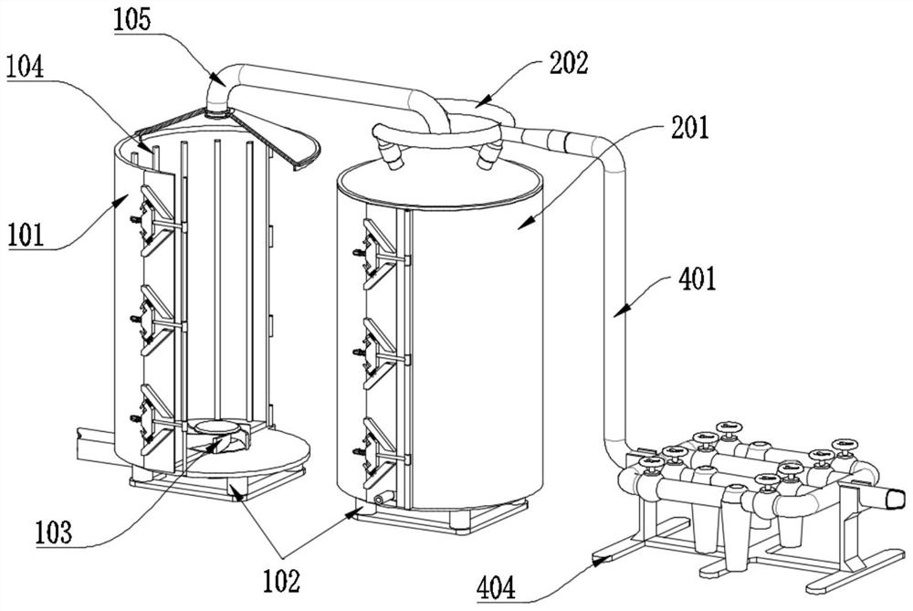 A chemical waste gas treatment device for olefin separation device