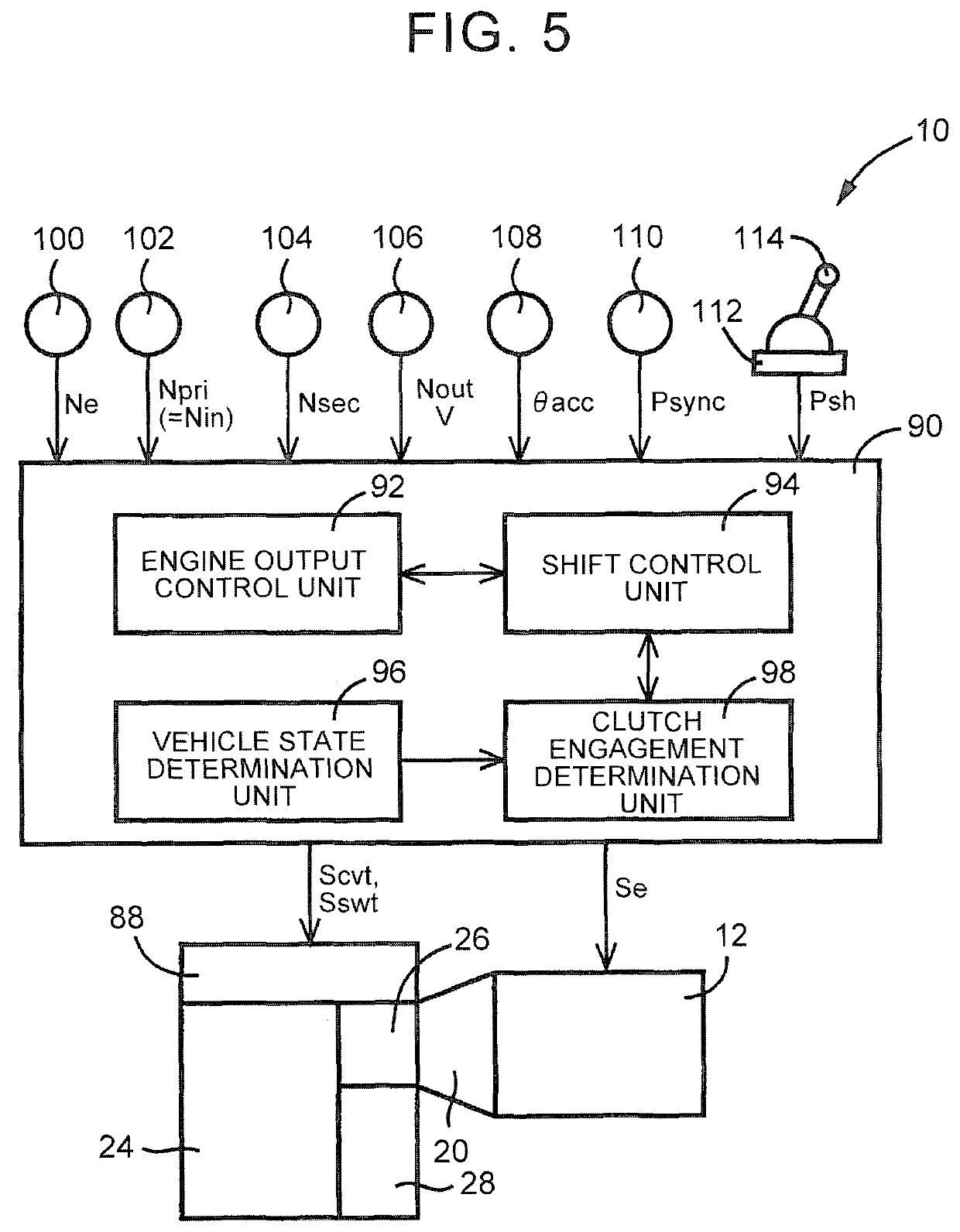 Control apparatus for power transmission system