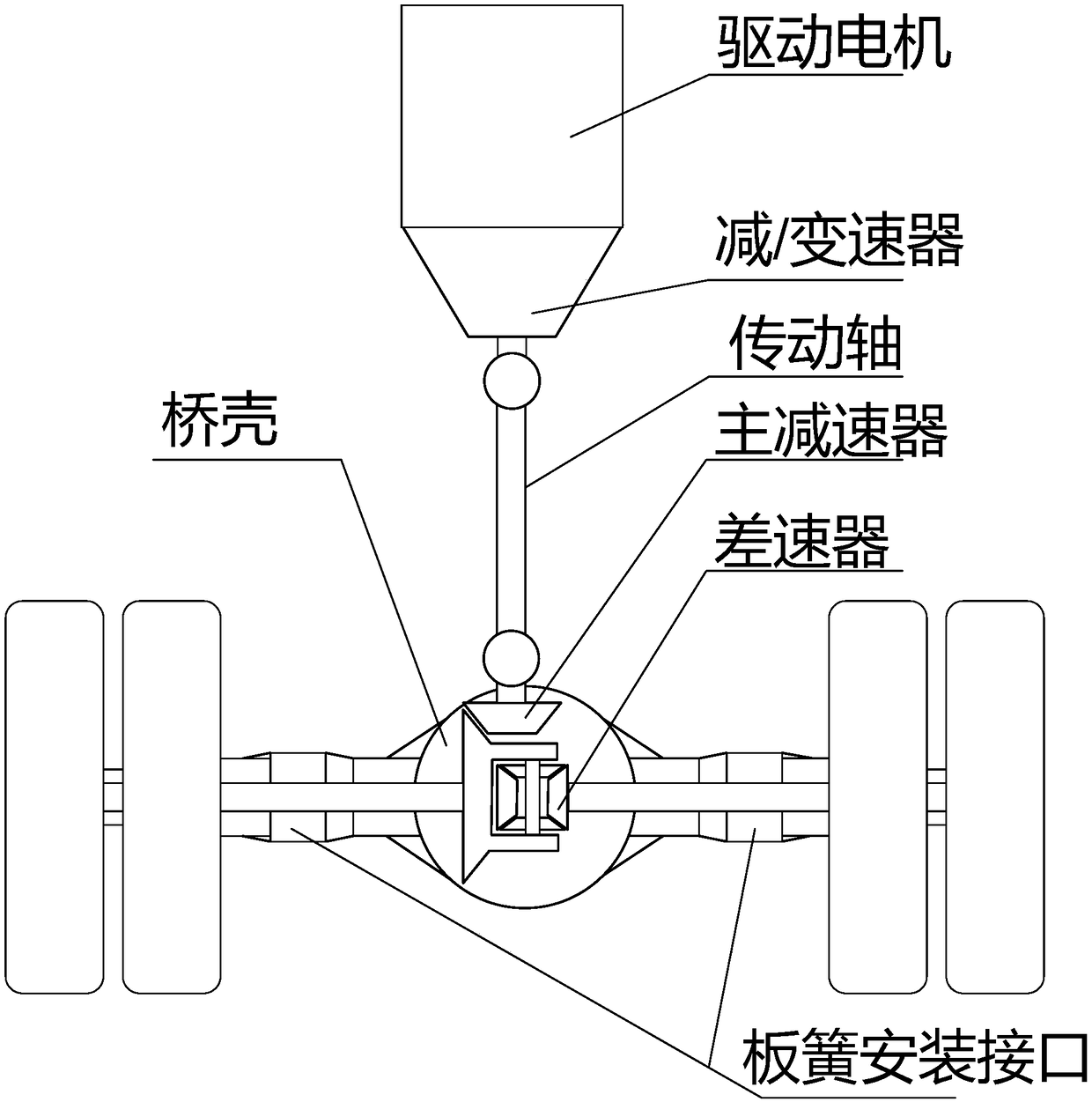 Low-floor electric axle assembly